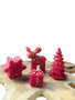 Aberto Design Christmas Candle Set14 Multicolor